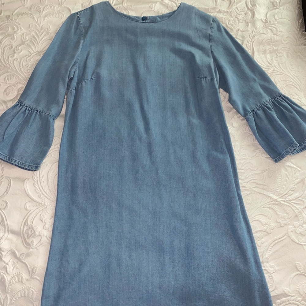 Zara: Blue Denim Dress